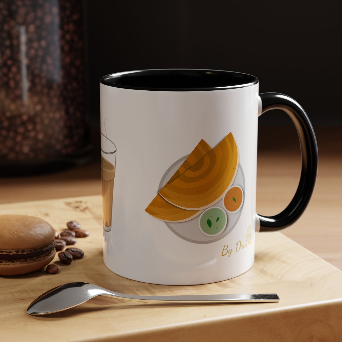 Chai, Paneer & Dosa Two-Tone Mug – By Druvs