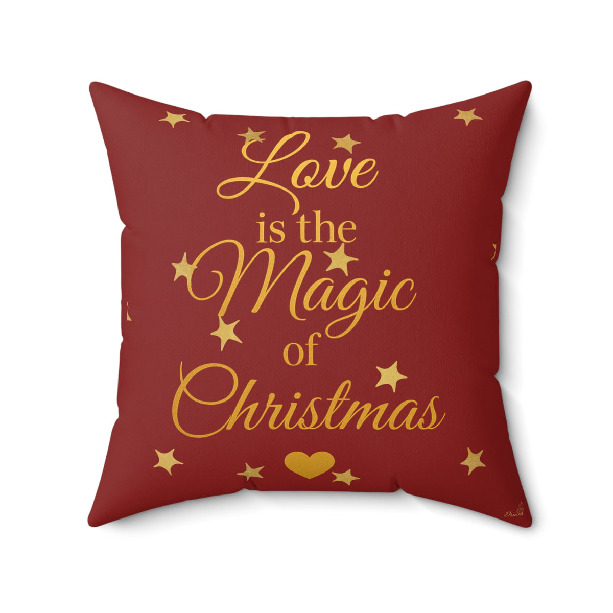 Love Is the Magic of Christmas Cushion – Red & Gold – product photo 4 of 12