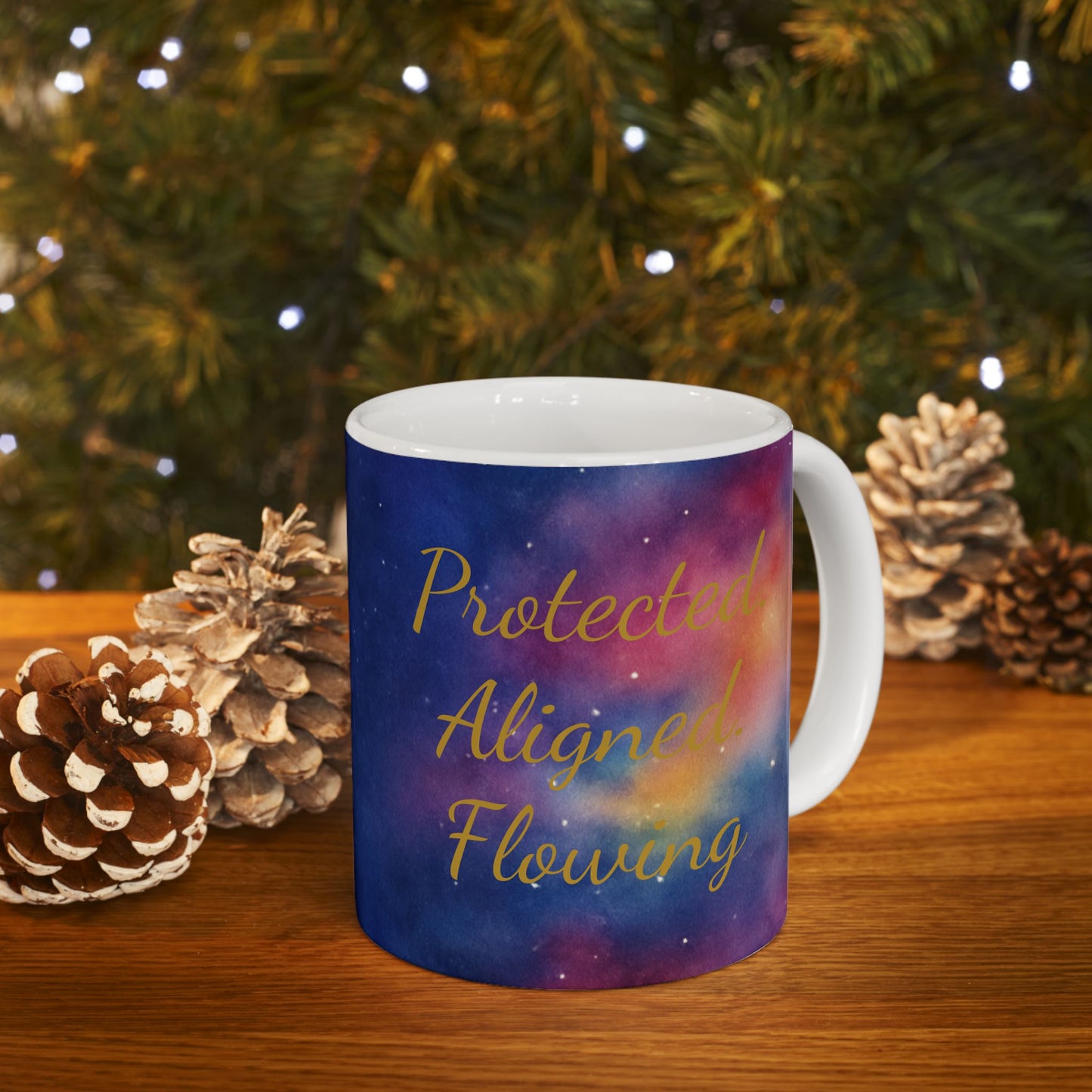 Ganesh Galaxy Mug – “My Energy My Protector” (11oz Ceramic)