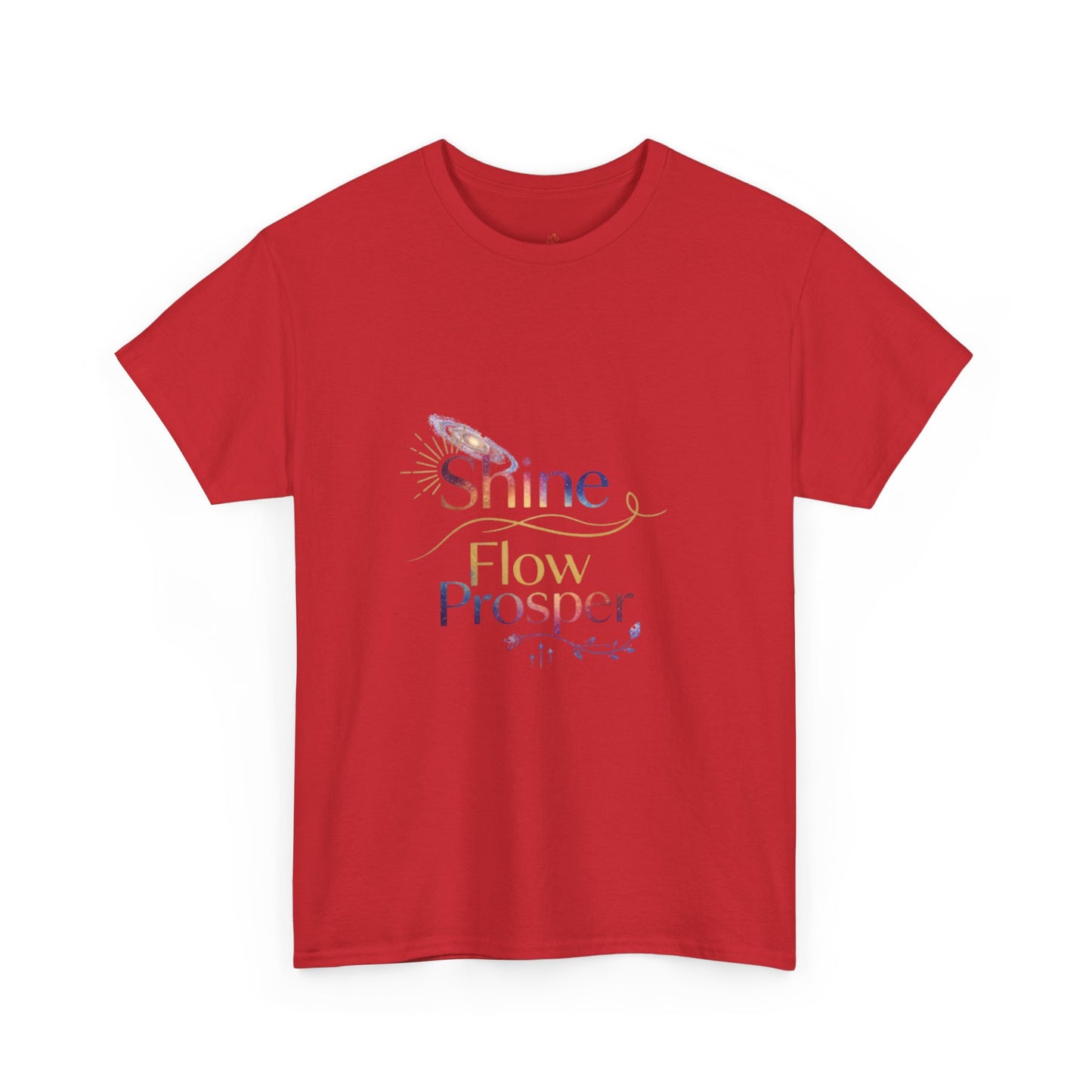 Shine Flow Prosper T-Shirt – Cosmic Manifestation Tee by Druvs