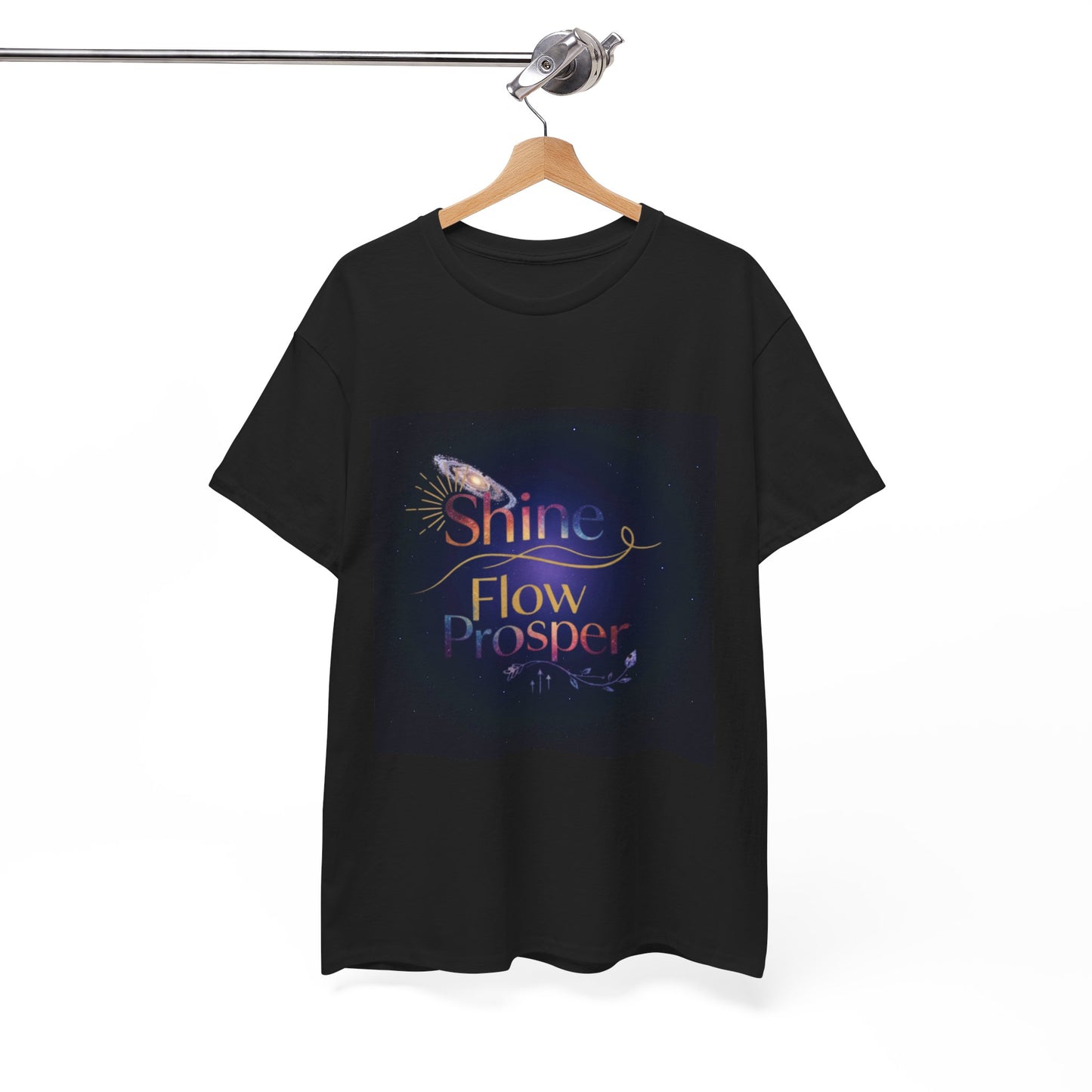 Shine Flow Prosper T-Shirt – Cosmic Manifestation Tee by Druvs