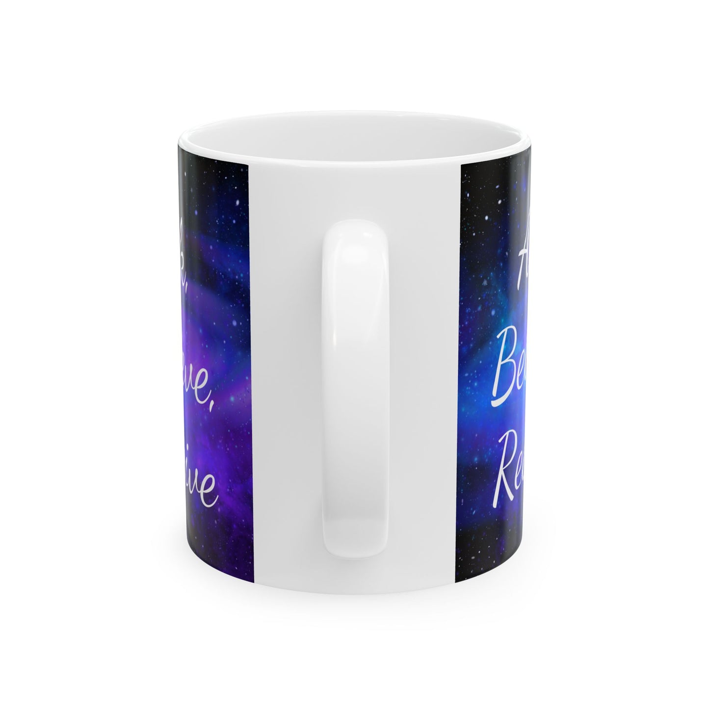 Ask. Believe. Receive. Mug – Galaxy Manifestation Coffee Cup | Druvs