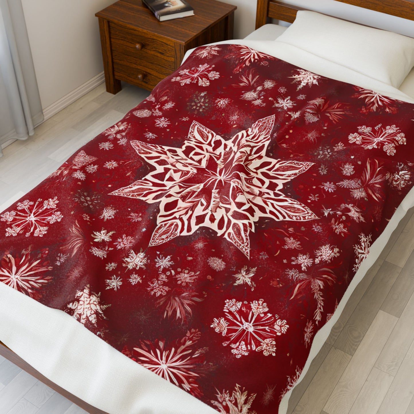 Velveteen Blanket Snowflake Star