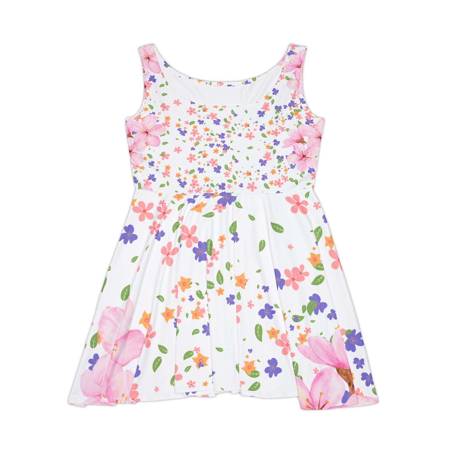 White Floral Dress - Spring Summer Wear,