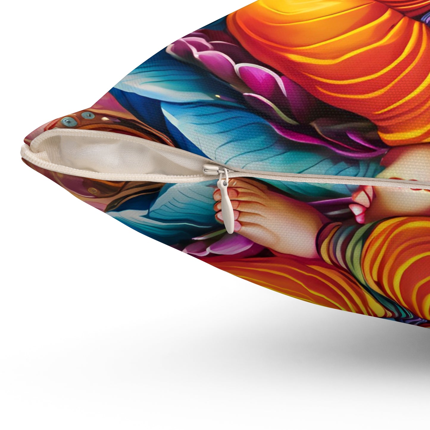 Ganesh Decorative Pillow – Vibrant Hindu God Throw Cushion for Home & Spiritual Spaces
