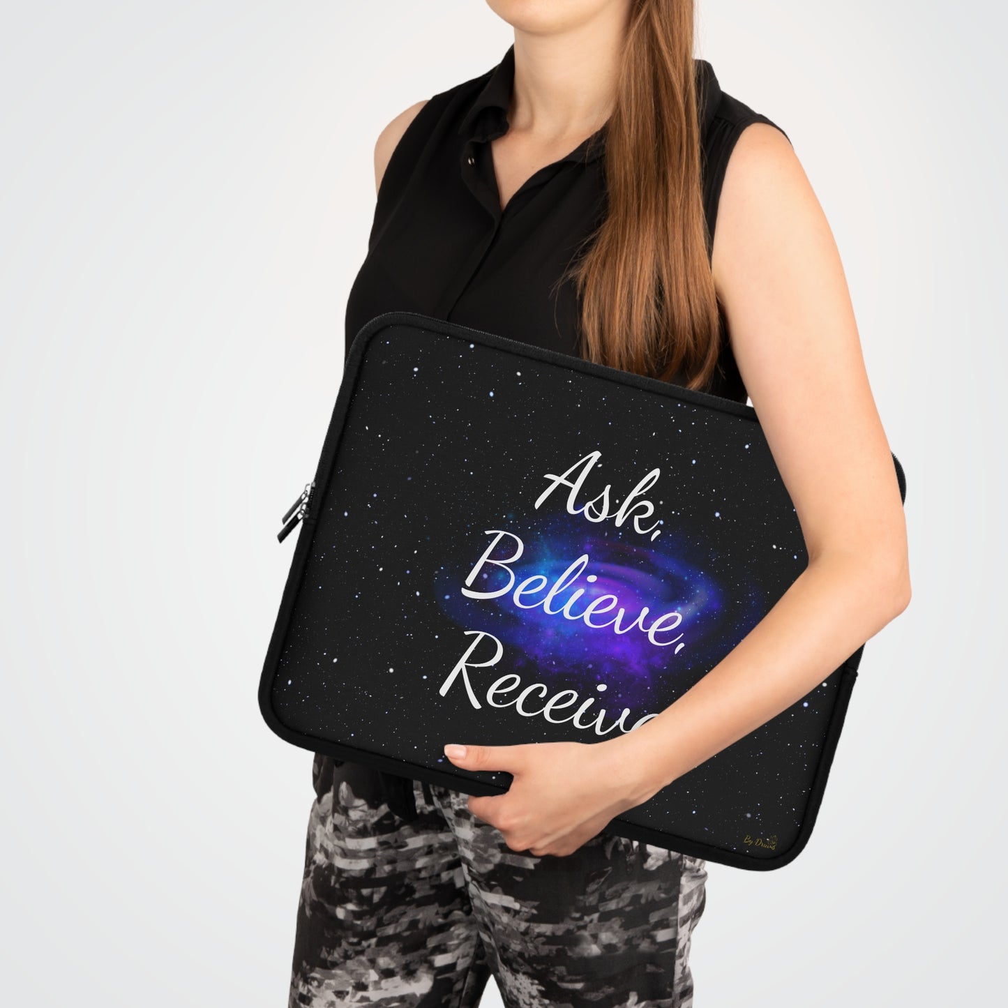 Ask. Believe. Receive. Laptop Sleeve – Cosmic Law of Attraction Tech Case by Druvs