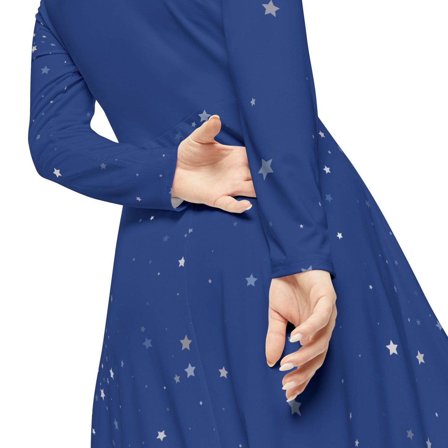 Long Sleeve Dress with Champagne Glass and Stars