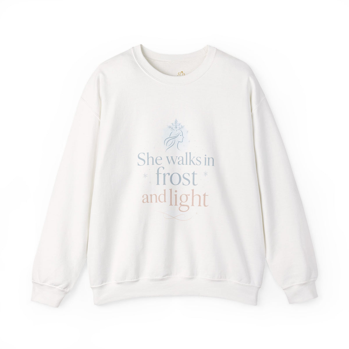 She Walks in Frost and Light Goddess Sweatshirt – product photo 4 of 48