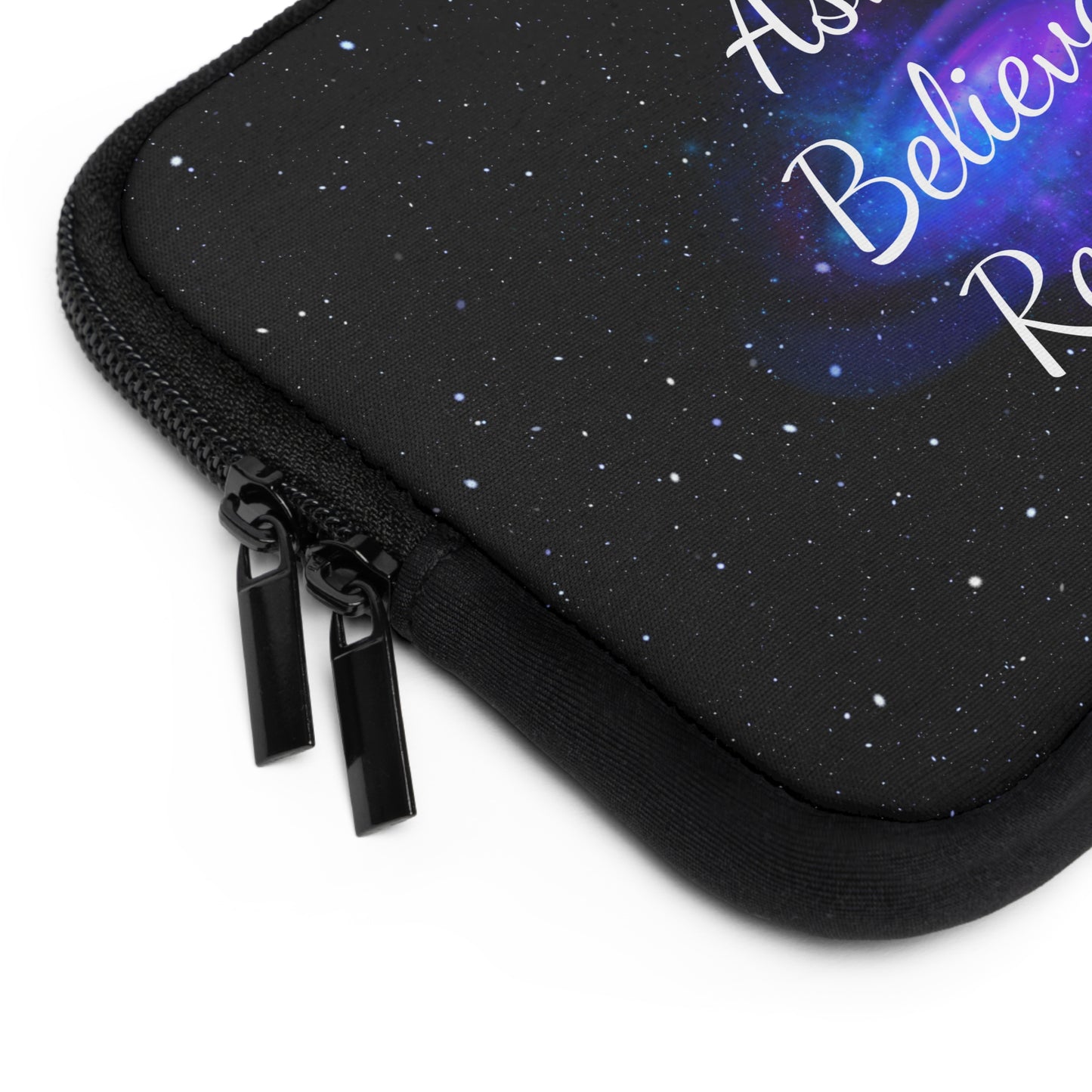 Ask. Believe. Receive. Laptop Sleeve – Cosmic Law of Attraction Tech Case by Druvs