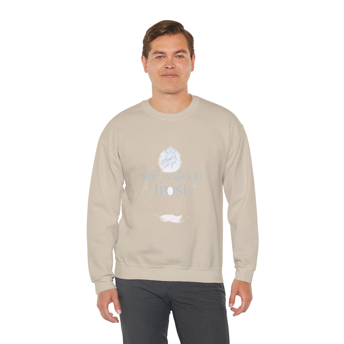 She Walks in Frost and Light Goddess Sweatshirt – product photo 42 of 48