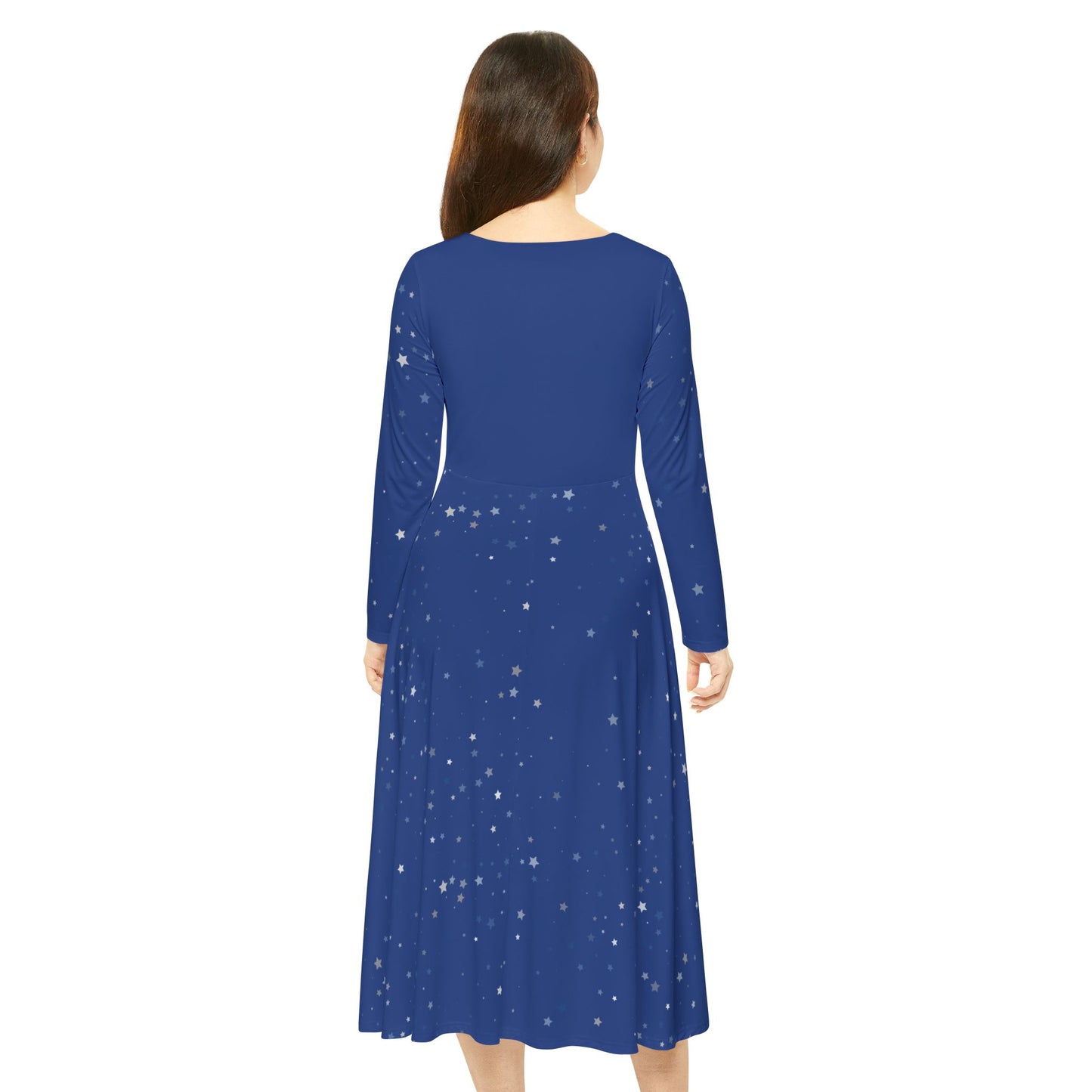 Long Sleeve Dress with Champagne Glass and Stars
