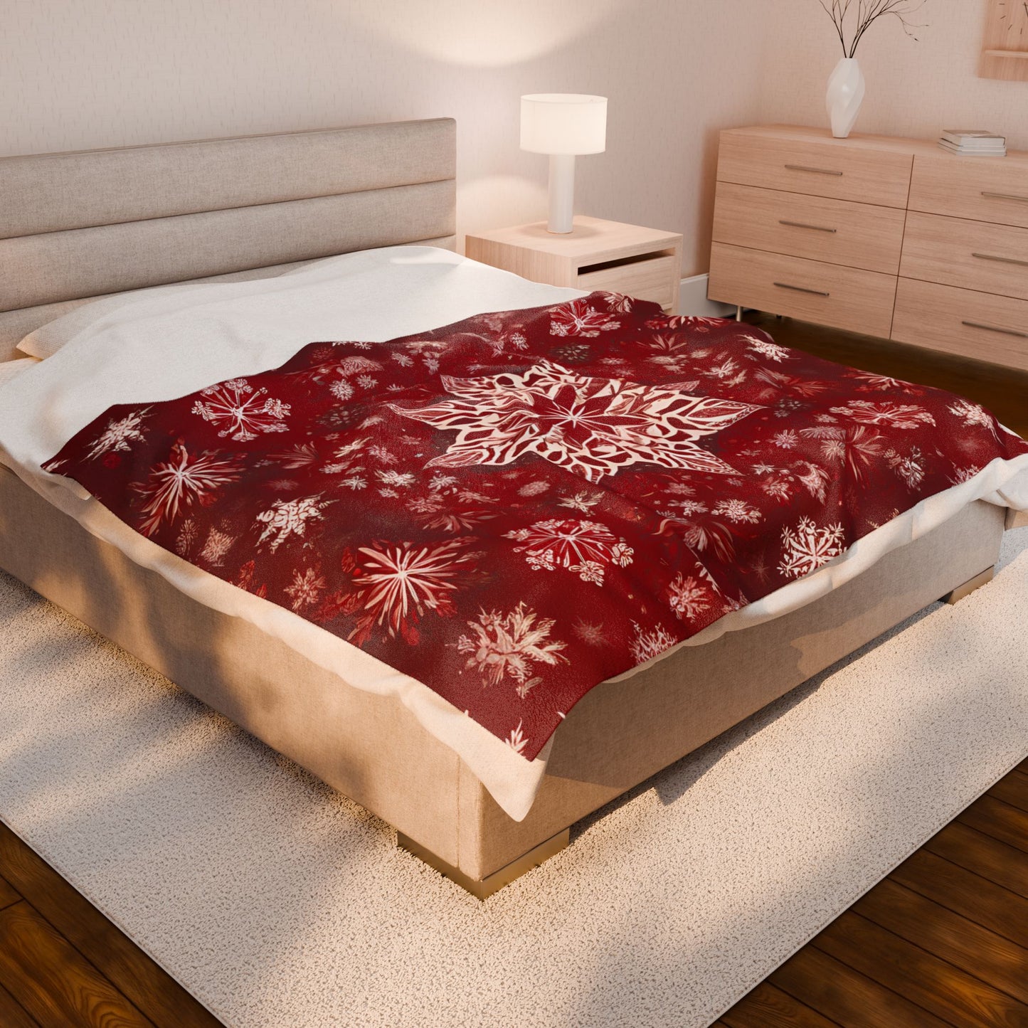 Velveteen Blanket Snowflake Star