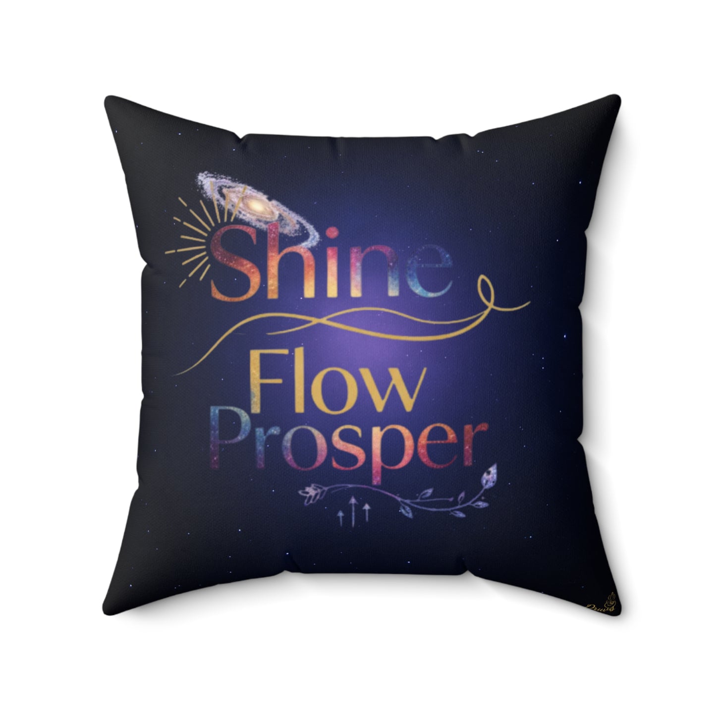 Shine Flow Prosper Cushion – Cosmic Galaxy Throw Pillow by Druvs