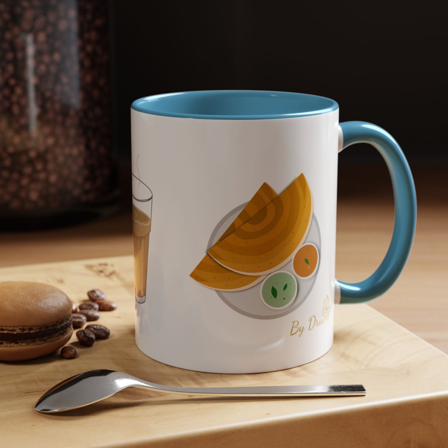 Chai, Paneer & Dosa Two-Tone Mug – By Druvs