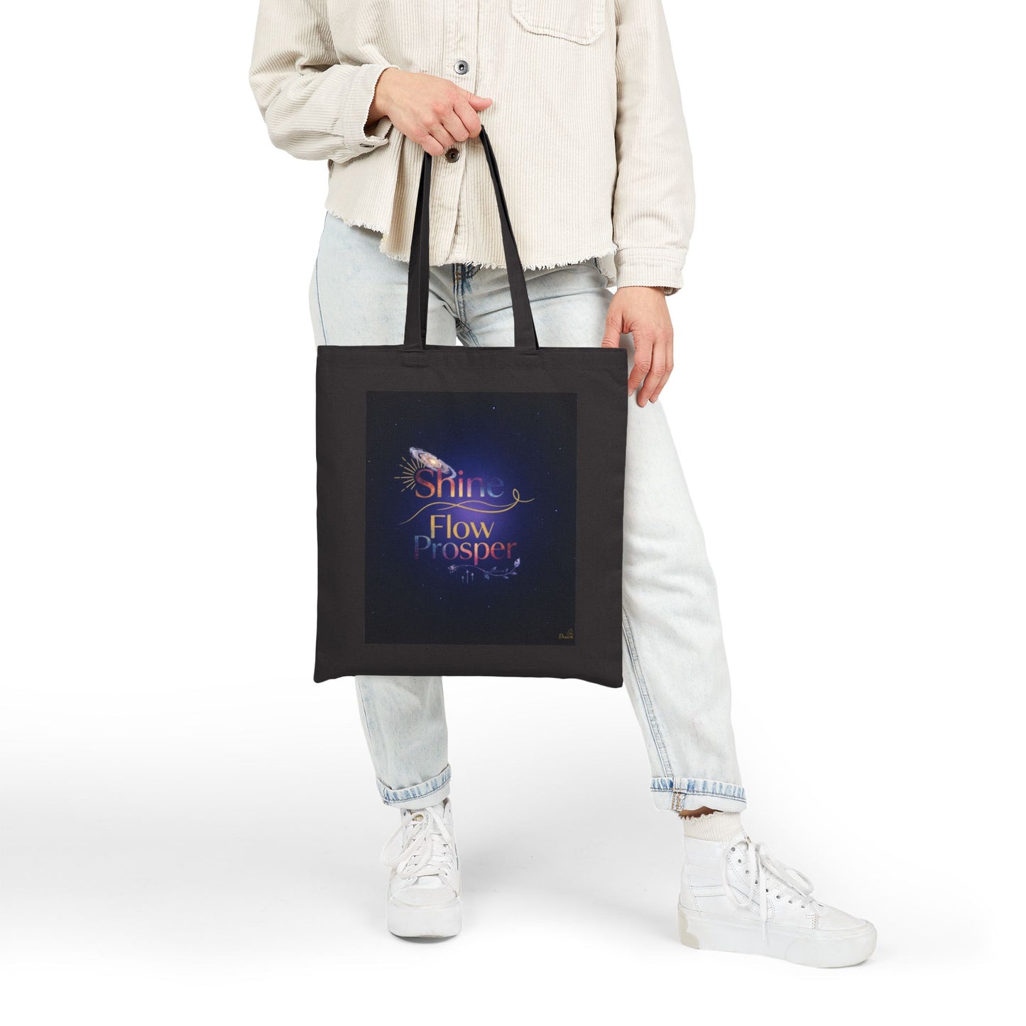 Shine Flow Prosper Tote Bag – Cosmic Affirmation Carryall by Druvs