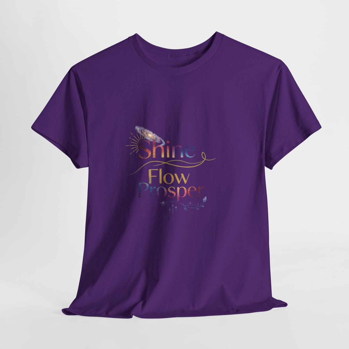 Shine Flow Prosper T-Shirt – Cosmic Manifestation Tee by Druvs