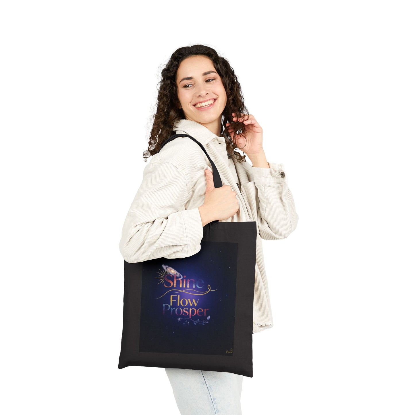 Shine Flow Prosper Tote Bag – Cosmic Affirmation Carryall by Druvs