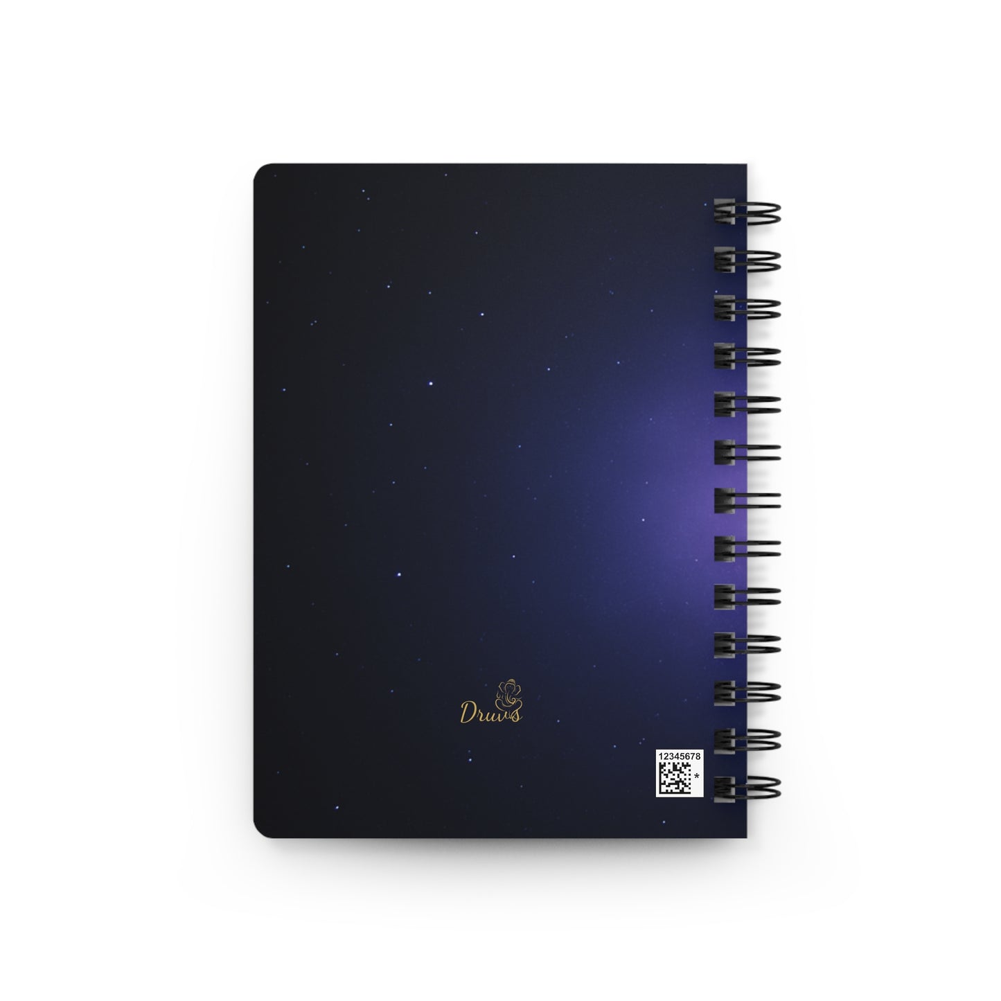 Shine Flow Prosper Journal – Cosmic Manifestation Spiral Notebook by Druvs