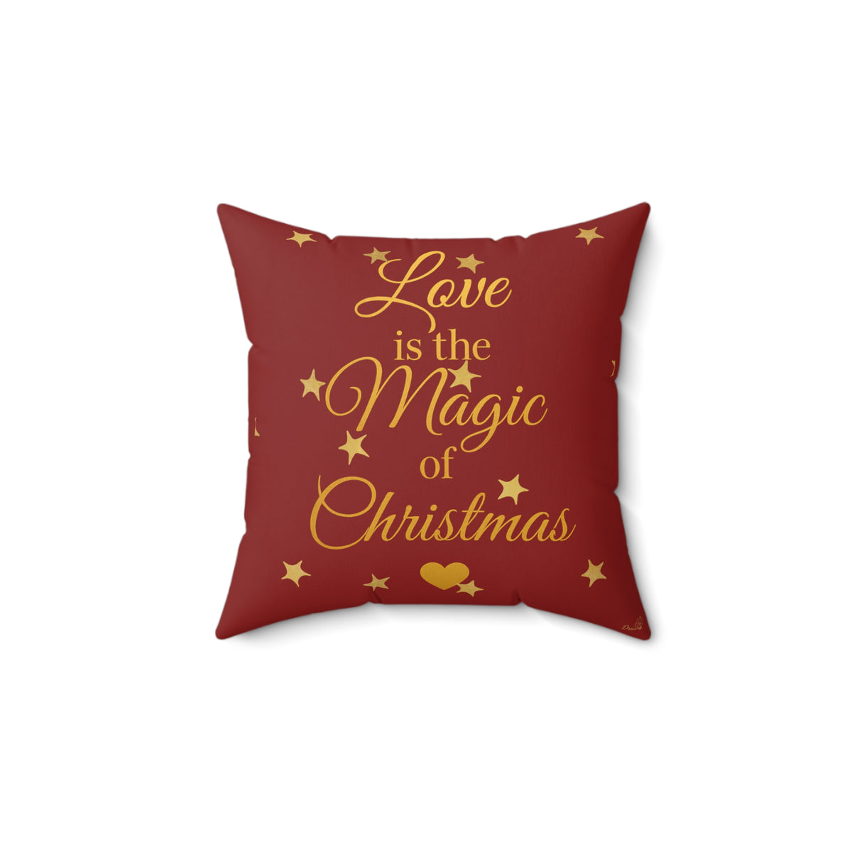 Love Is the Magic of Christmas Cushion – Red & Gold – product photo 5 of 12