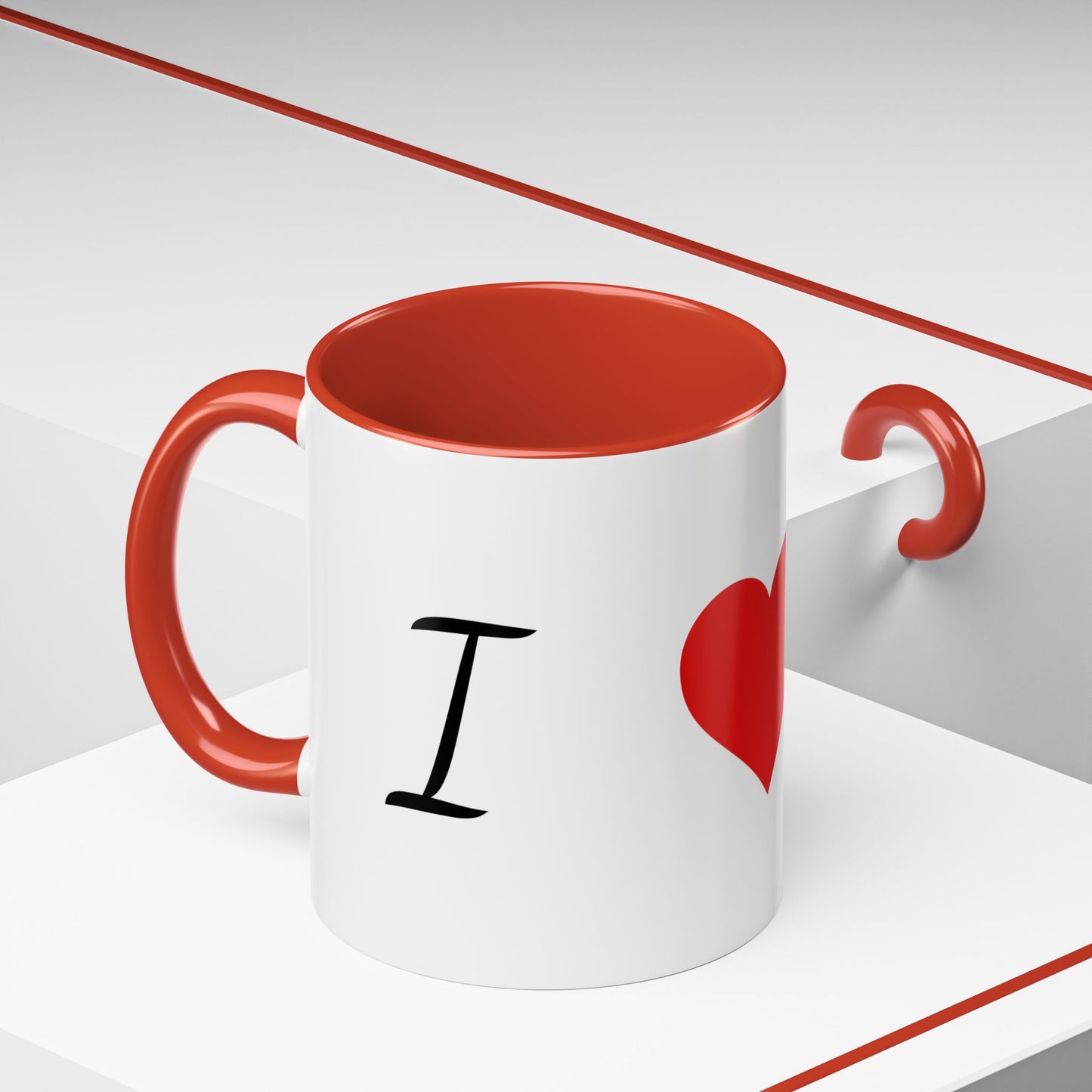 I ❤️ You Mug – Romantic Red Heart Ceramic Coffee Cup for Couples & Gifts