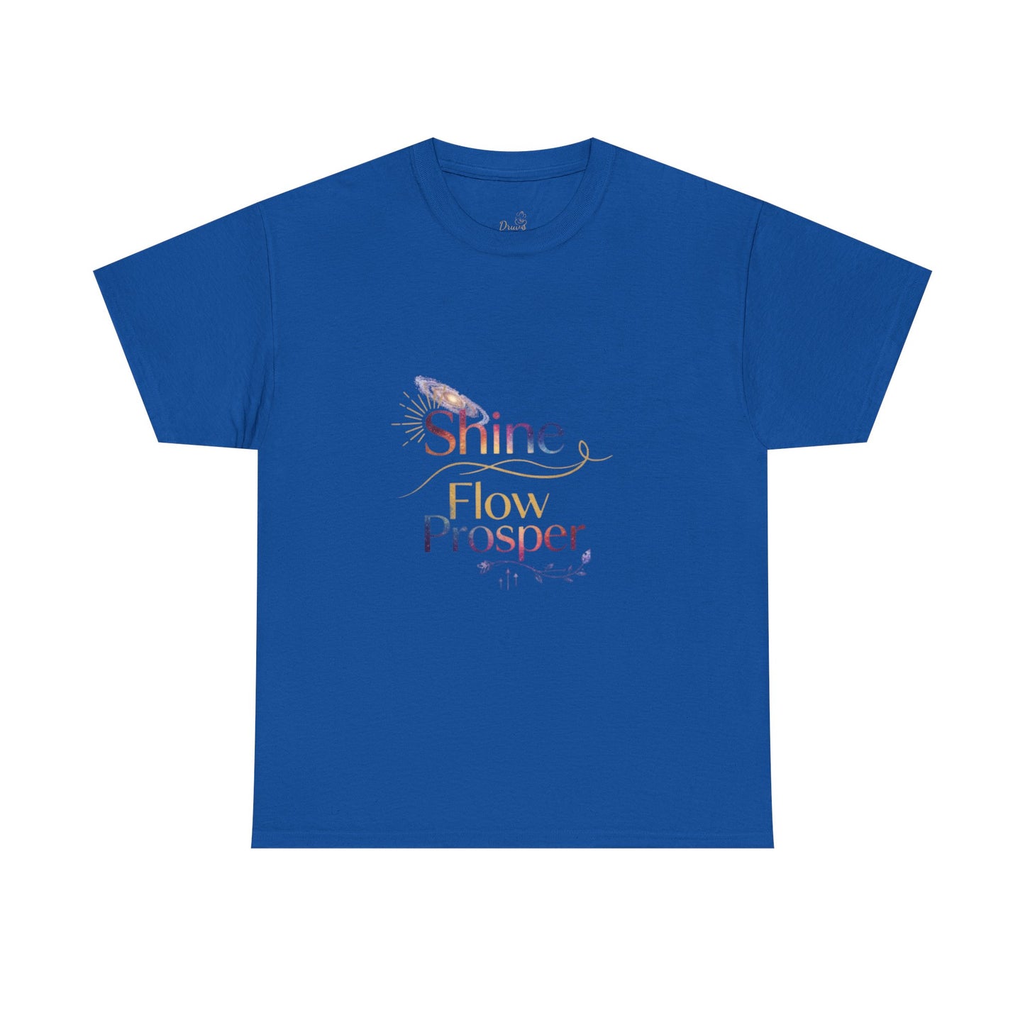 Shine Flow Prosper T-Shirt – Cosmic Manifestation Tee by Druvs