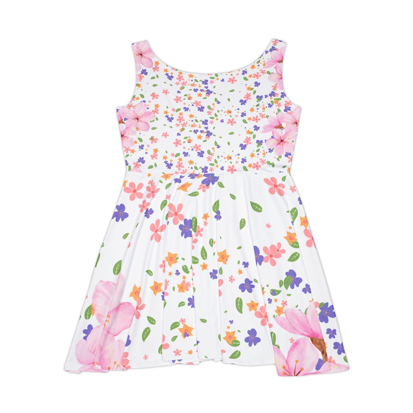 White Floral Dress - Spring Summer Wear,