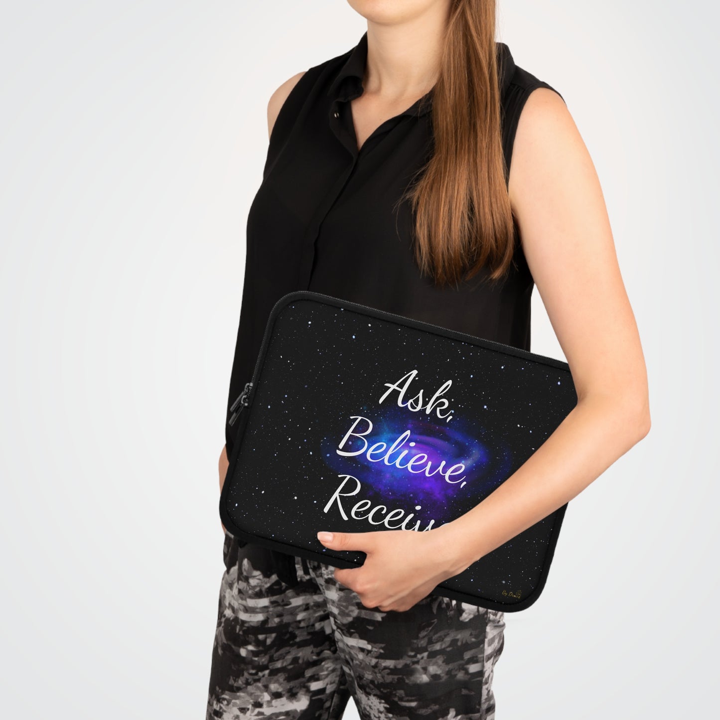 Ask. Believe. Receive. Laptop Sleeve – Cosmic Law of Attraction Tech Case by Druvs