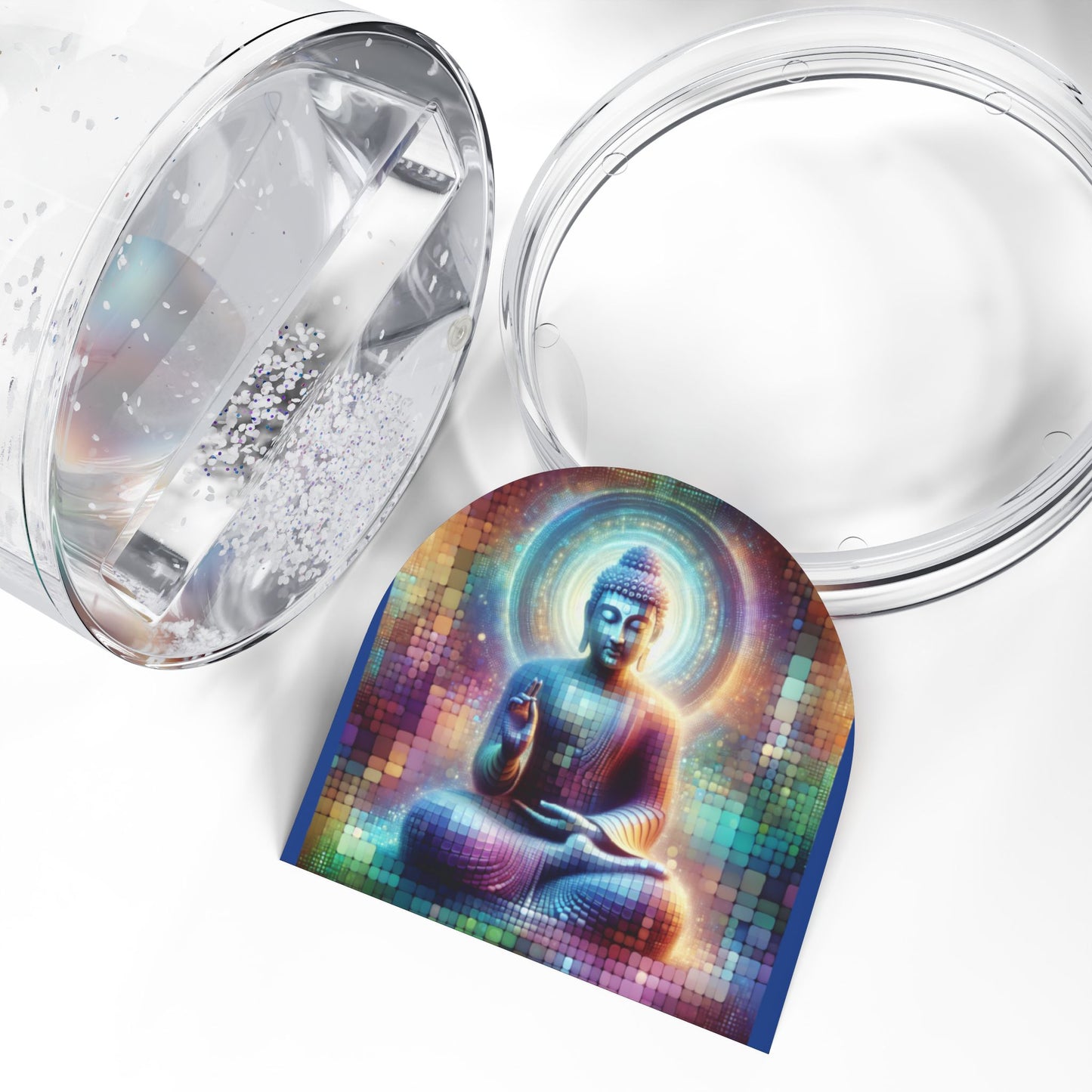 Buddha Enlightenment Snow Globe – Meditative Light Portal Decor