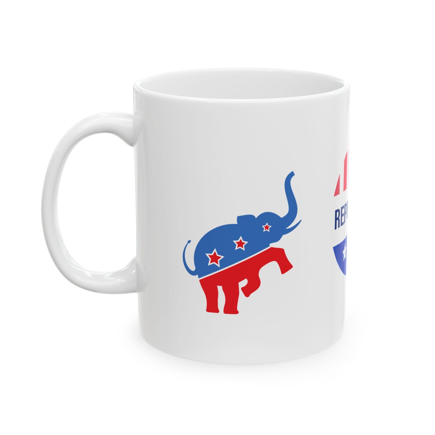 Republican Party Mug – Patriotic Elephant Design | 11oz Ceramic Coffee Cup
