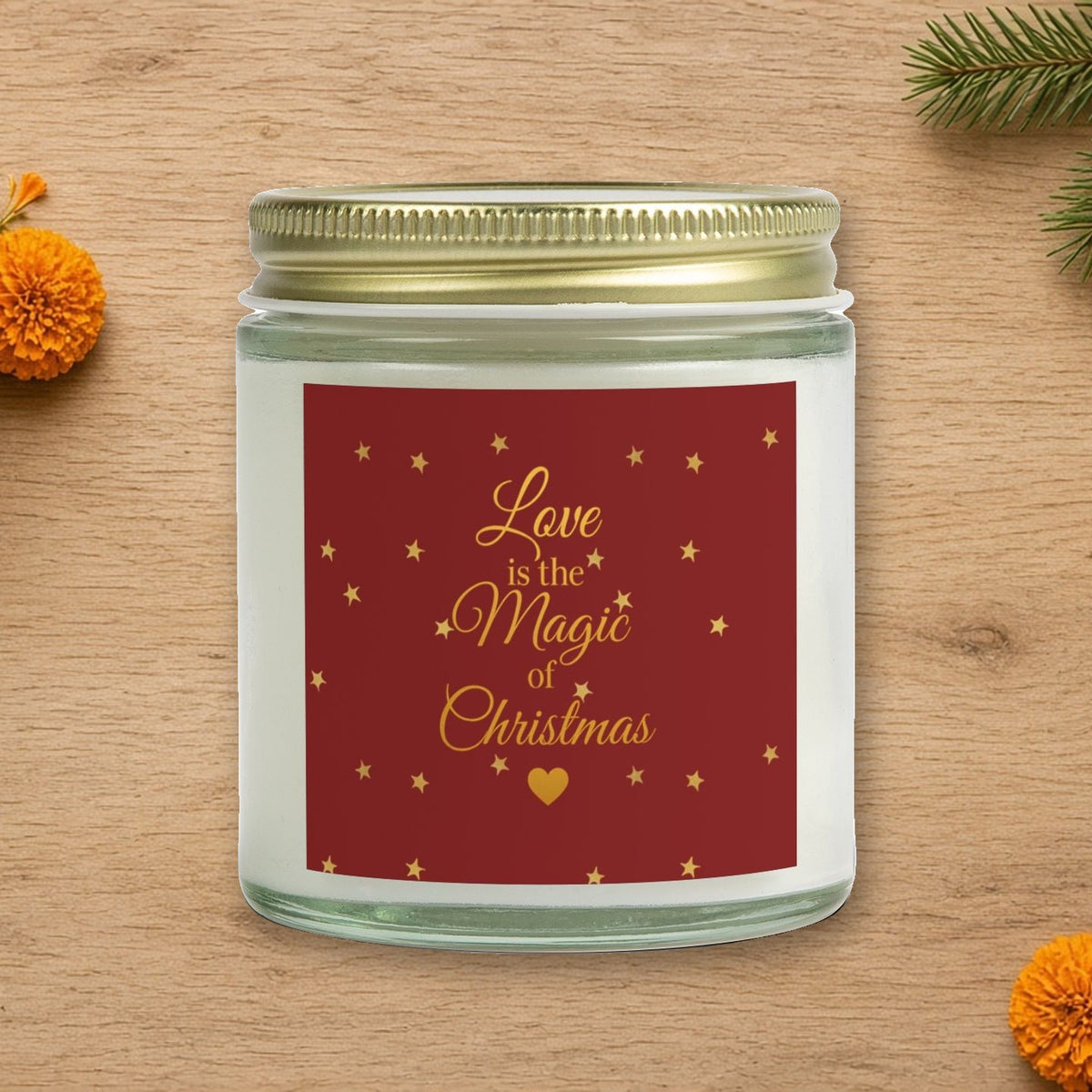 love is the magic of christmas candle