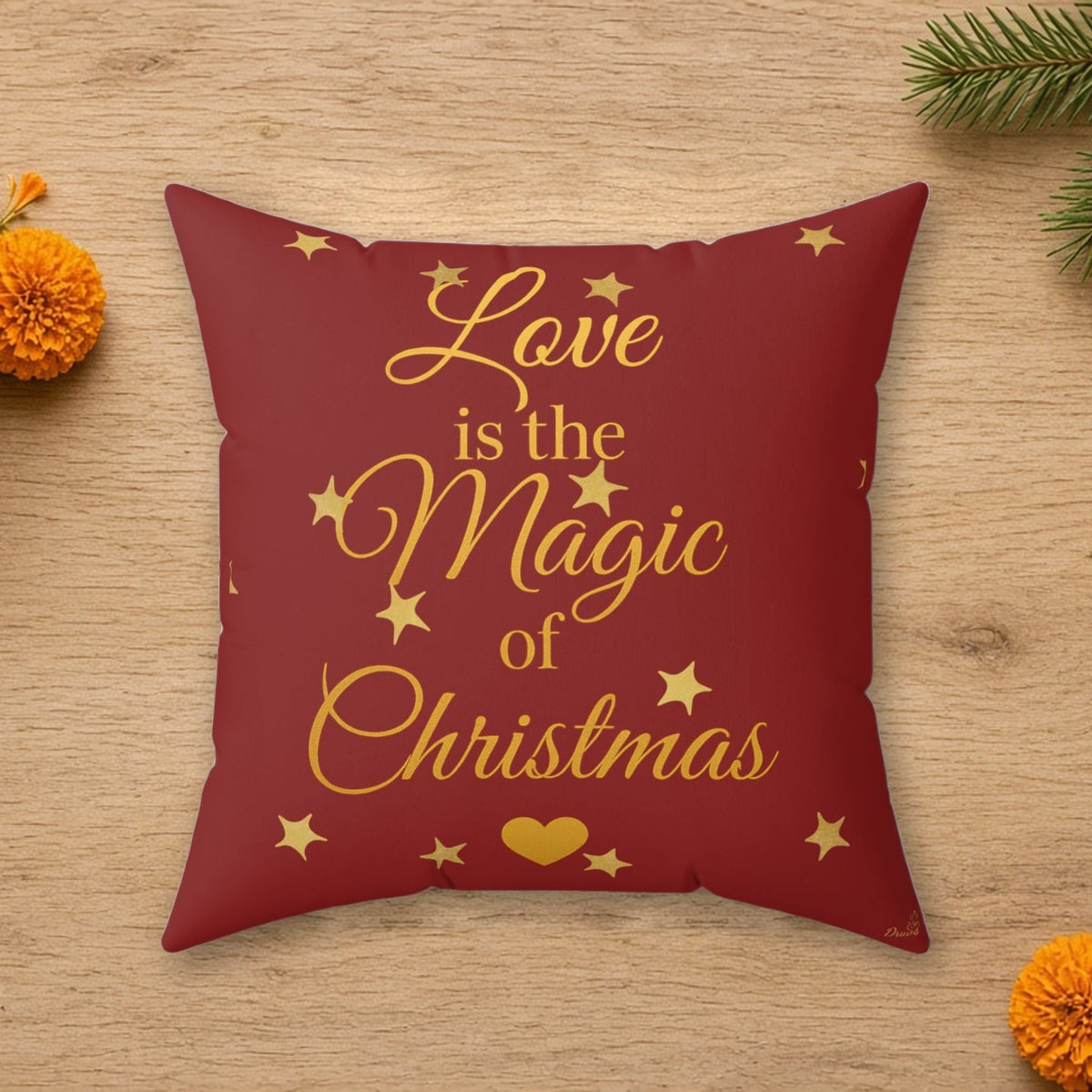 love is the magic of christmas cushion