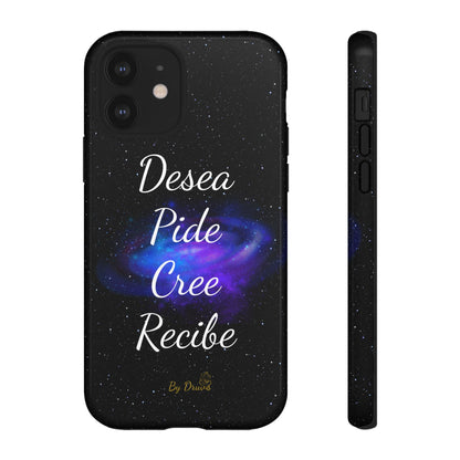 Funda para Móvil, Desea, Pide, Cree, Recibe, Ley de Atracción, Pensamiento Positivo,  iPhone, Samsung, Google Pixel, Carcasa para movil