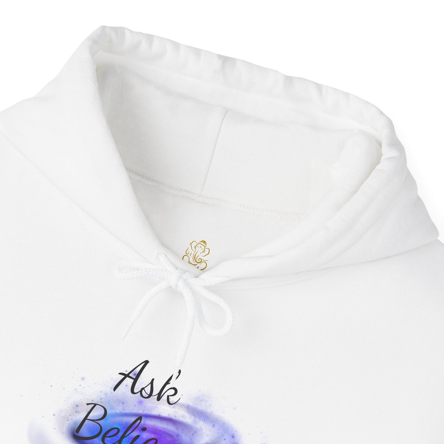 Ask Believe Receive Hoodie | Spiritual Manifestation Sweatshirt for Meditation & Mindfulness