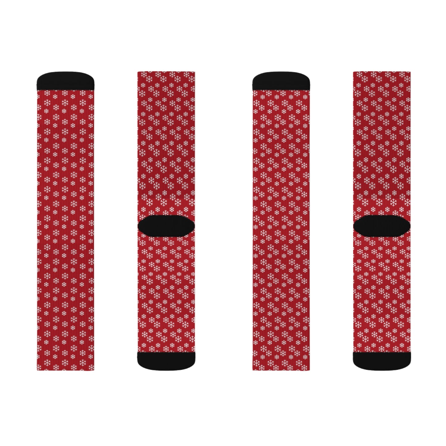 Red Snowflake Socks