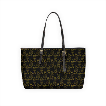 Druvs Monogram Shoulder Bag – Elegant Leather Tote | 100% PU