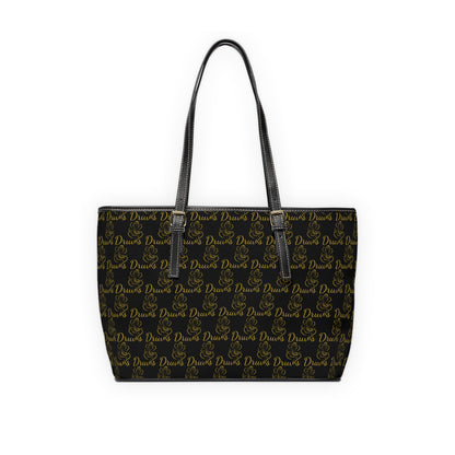 Druvs Monogram Shoulder Bag – Elegant Leather Tote | 100% PU