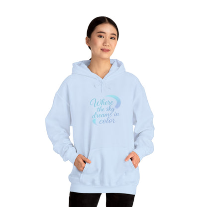 Where the Sky Dreams in Color – Cosmic Moon Hoodie