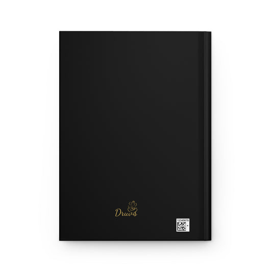 Shine, Flow, Prosper Luxe Hardcover Journal – Motivational Black & Gold Notebook by Druvs