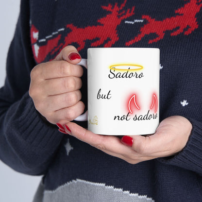 Funny Sindhi Mug – “Sadoro but not sadoro” | Halo & Devil Horns Mug