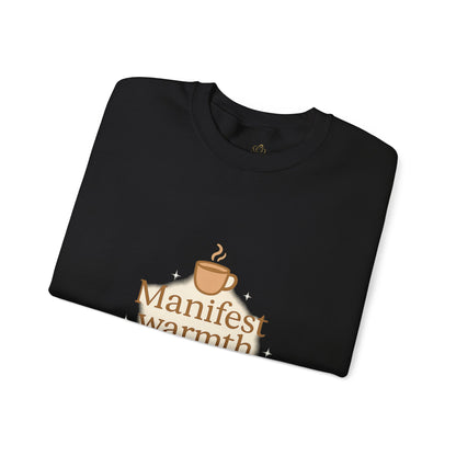 Manifest Warmth, Sip Peace – Cozy Winter Affirmation Sweatshirt (Unisex)