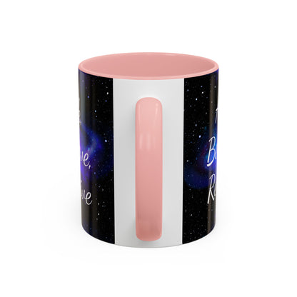 Ask. Believe. Receive. Two-Tone Mug – Cosmic Affirmation Coffee Cup