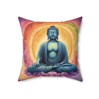 Buddha Meditation Cushion Pillow – Sacred Zen Decor by Druvs