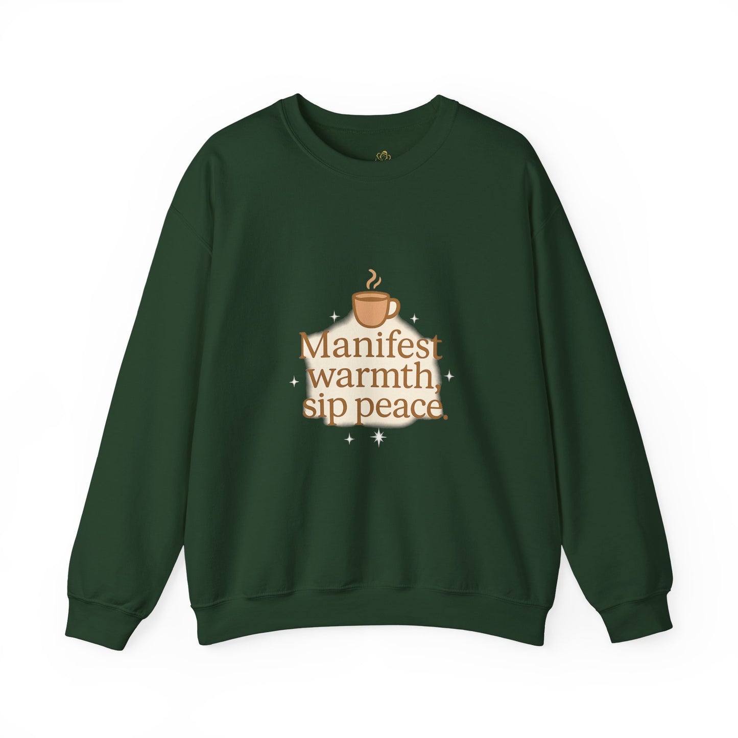 Manifest Warmth, Sip Peace – Cozy Winter Affirmation Sweatshirt (Unisex)