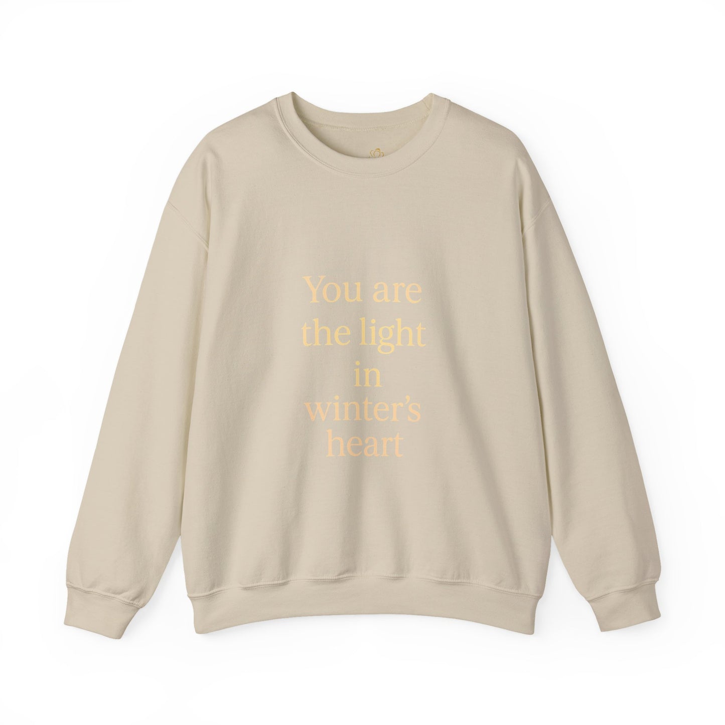 You Are the Light in Winter’s Heart – Inspirational Quote Sweatshirt (Unisex)