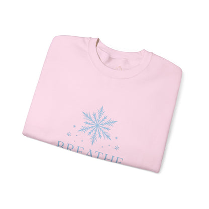 Breathe Let Your Soul Snow – Mindful Winter Sweatshirt | Unisex Relaxed Fit