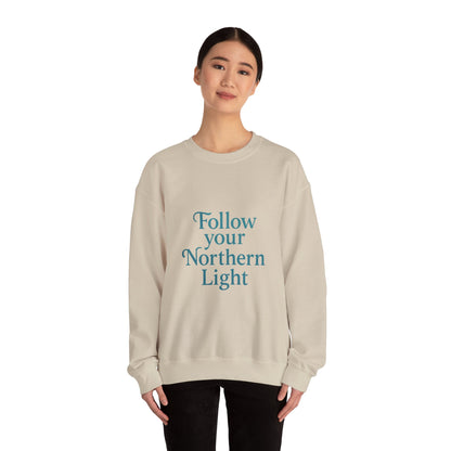 Follow Your Northern Light – Minimalist Winter Affirmation Sweatshirt (Unisex)