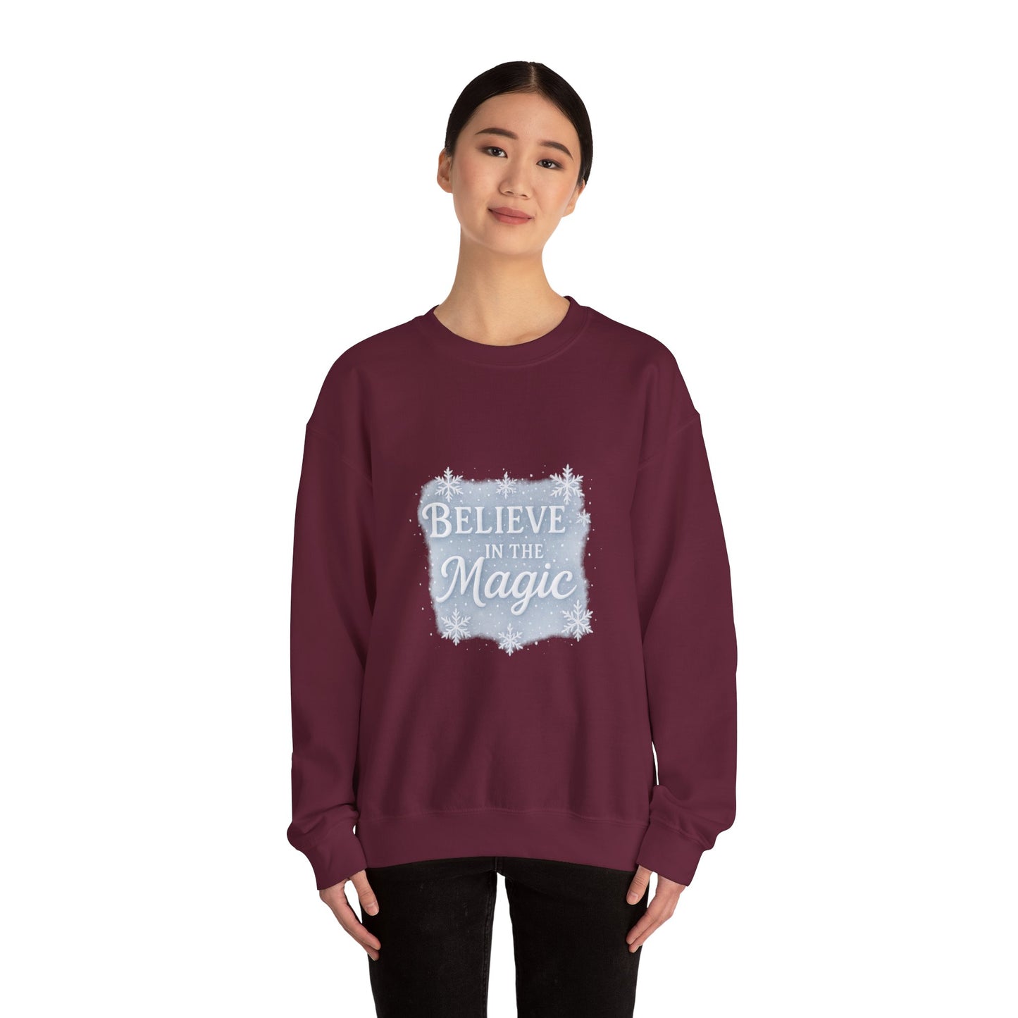 Believe in the Magic Winter Sweatshirt – Unisex Cozy Christmas Crewneck
