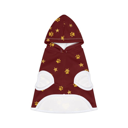 Love is the Magic of Christmas – Festive Pet Hoodie with Paws & Stars Print