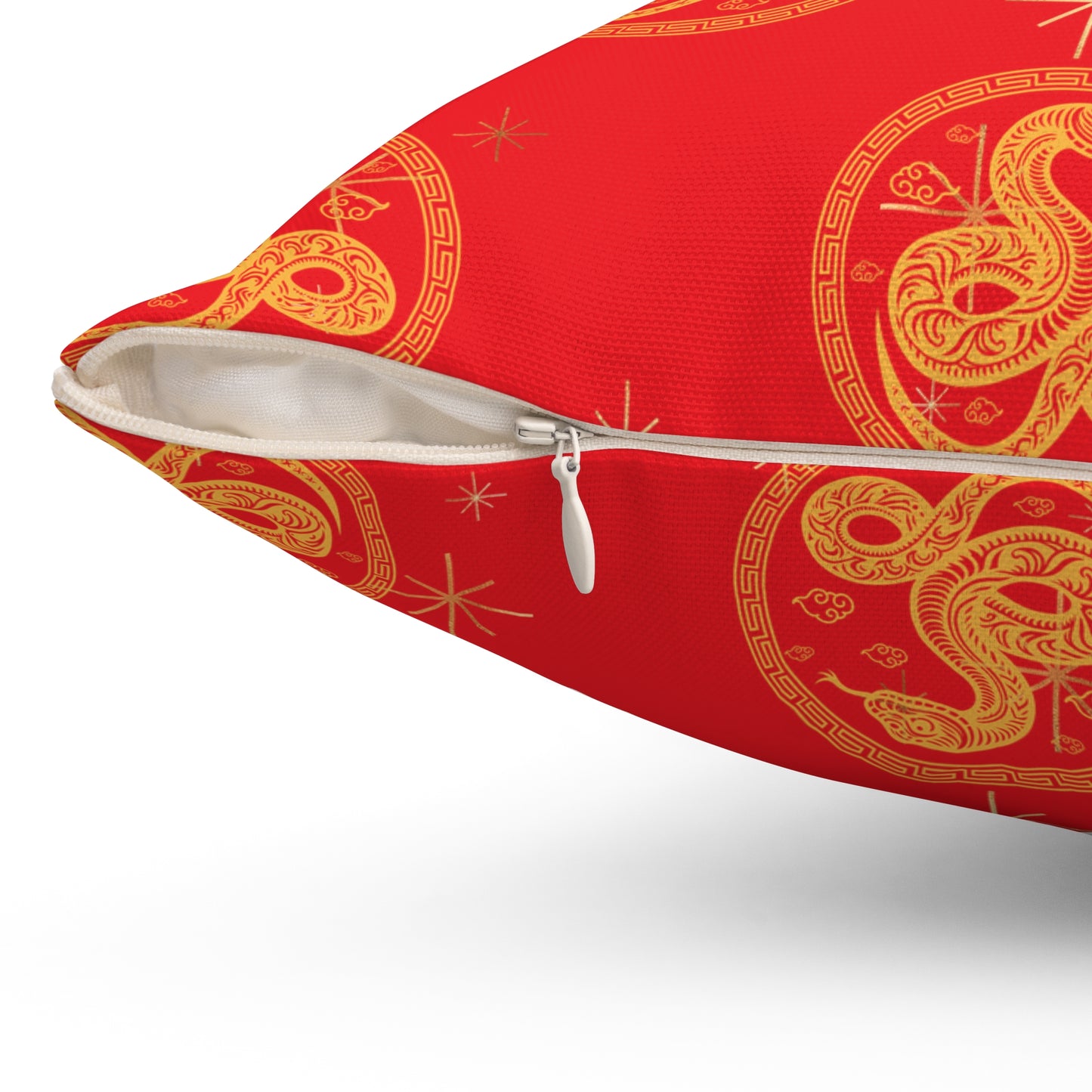 Chinese New Year 2025 Snake Cushion – Lunar New Year Throw Pillow for Prosperity & Luck