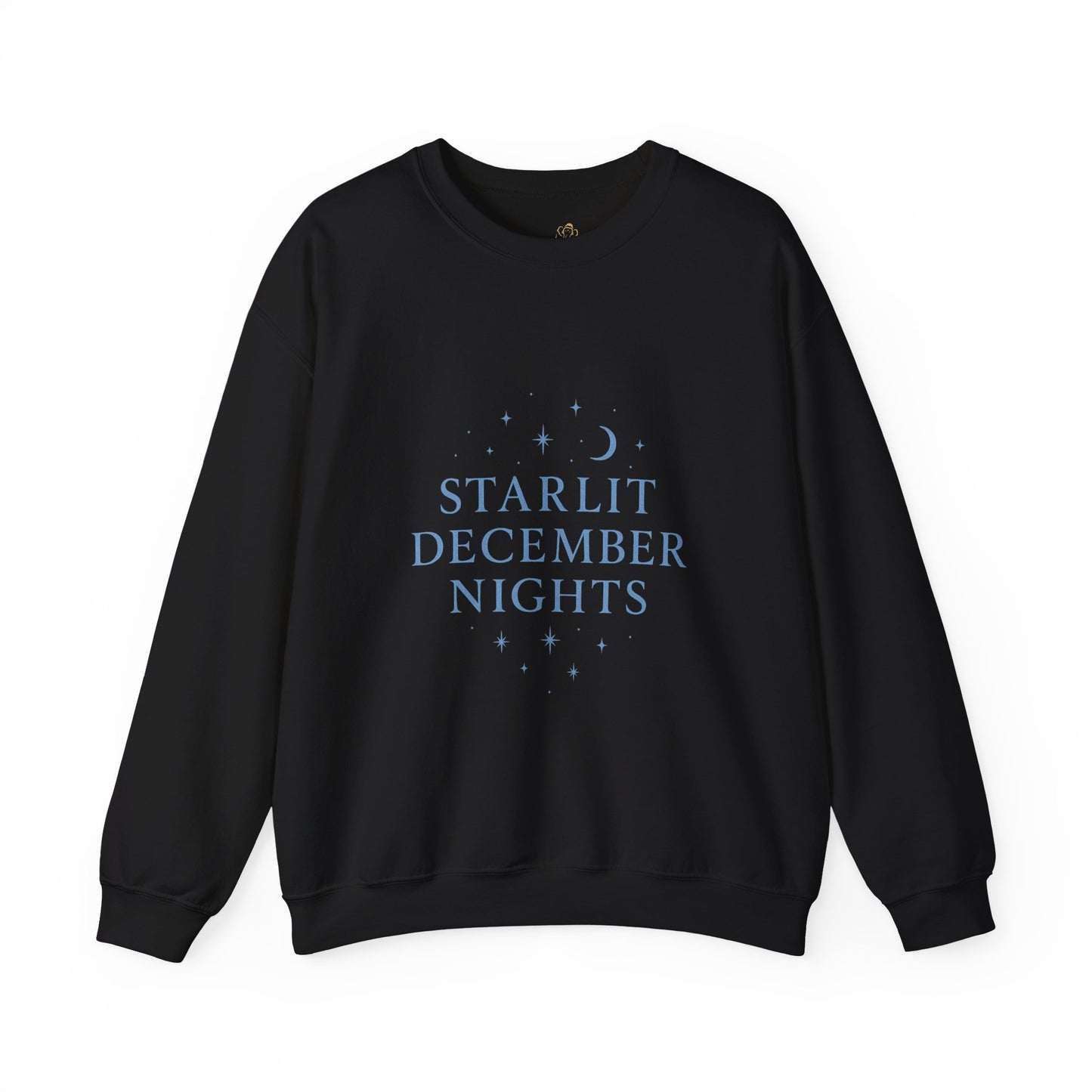 Starlit December Nights – Forest Green Winter Sweatshirt | Cozy Celestial Edition